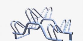 stand for three bicycles on two levels