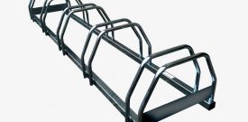 stand for 5 bikes with advertising area