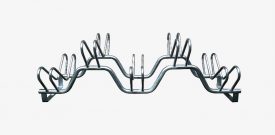 стойка за 5 велосипеда на две нива здрава от стомана поцинкована