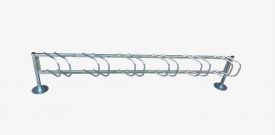 стойка за 6 велосипеда под 45 градуса за подов и стенен монтаж